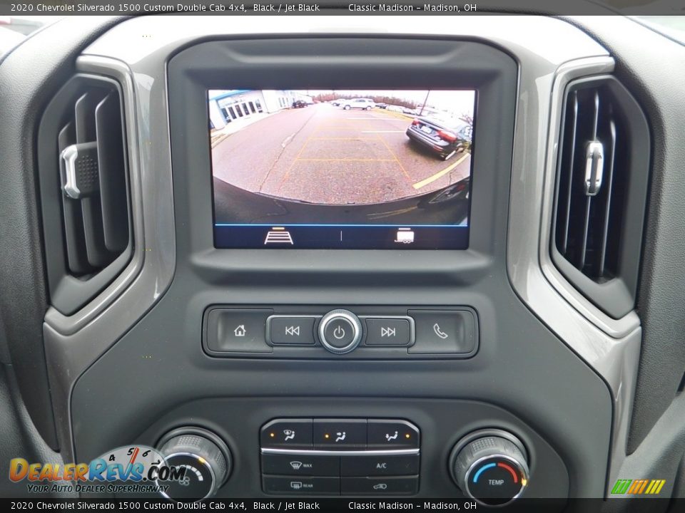 2020 Chevrolet Silverado 1500 Custom Double Cab 4x4 Black / Jet Black Photo #21