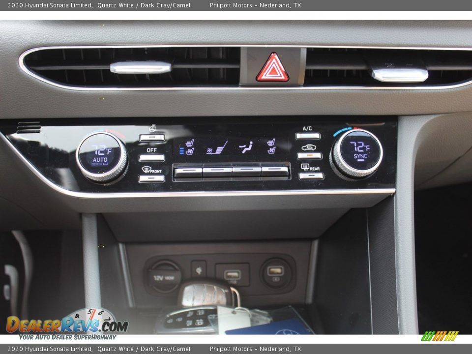 2020 Hyundai Sonata Limited Quartz White / Dark Gray/Camel Photo #16