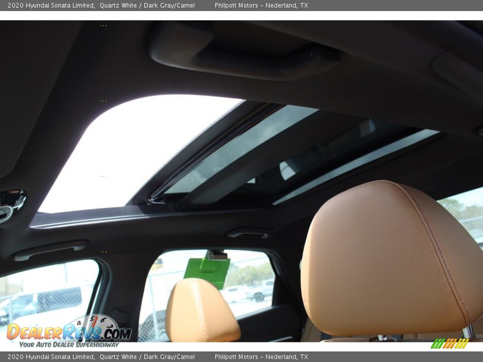 2020 Hyundai Sonata Limited Quartz White / Dark Gray/Camel Photo #19