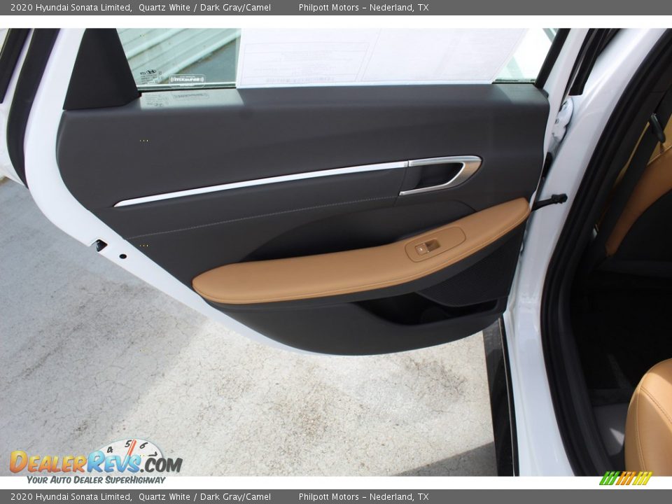 2020 Hyundai Sonata Limited Quartz White / Dark Gray/Camel Photo #20