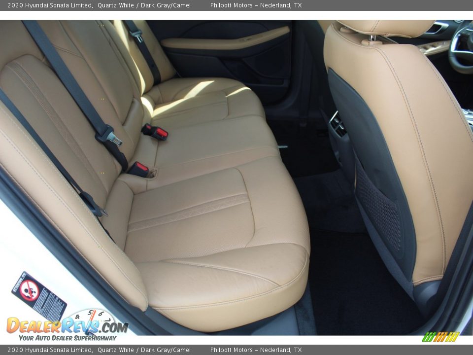 2020 Hyundai Sonata Limited Quartz White / Dark Gray/Camel Photo #21