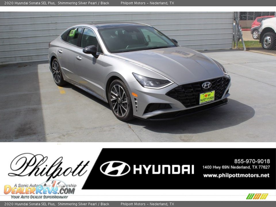 2020 Hyundai Sonata SEL Plus Shimmering Silver Pearl / Black Photo #1