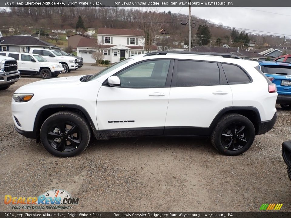 2020 Jeep Cherokee Altitude 4x4 Bright White / Black Photo #2