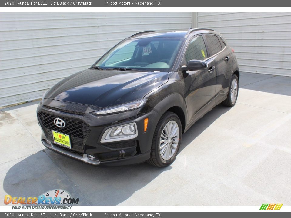 2020 Hyundai Kona SEL Ultra Black / Gray/Black Photo #4