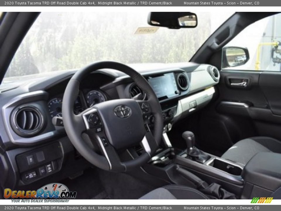 2020 Toyota Tacoma TRD Off Road Double Cab 4x4 Midnight Black Metallic / TRD Cement/Black Photo #5