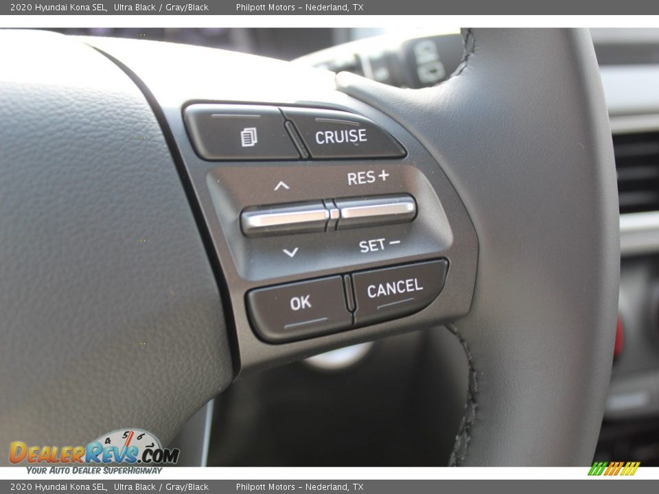 2020 Hyundai Kona SEL Ultra Black / Gray/Black Photo #12