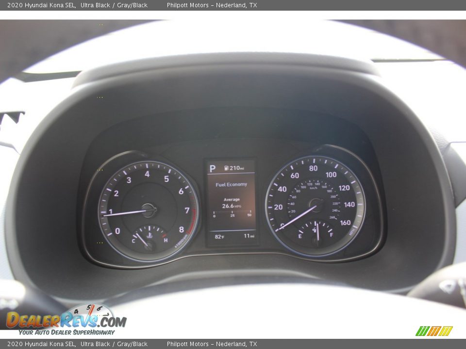 2020 Hyundai Kona SEL Ultra Black / Gray/Black Photo #13