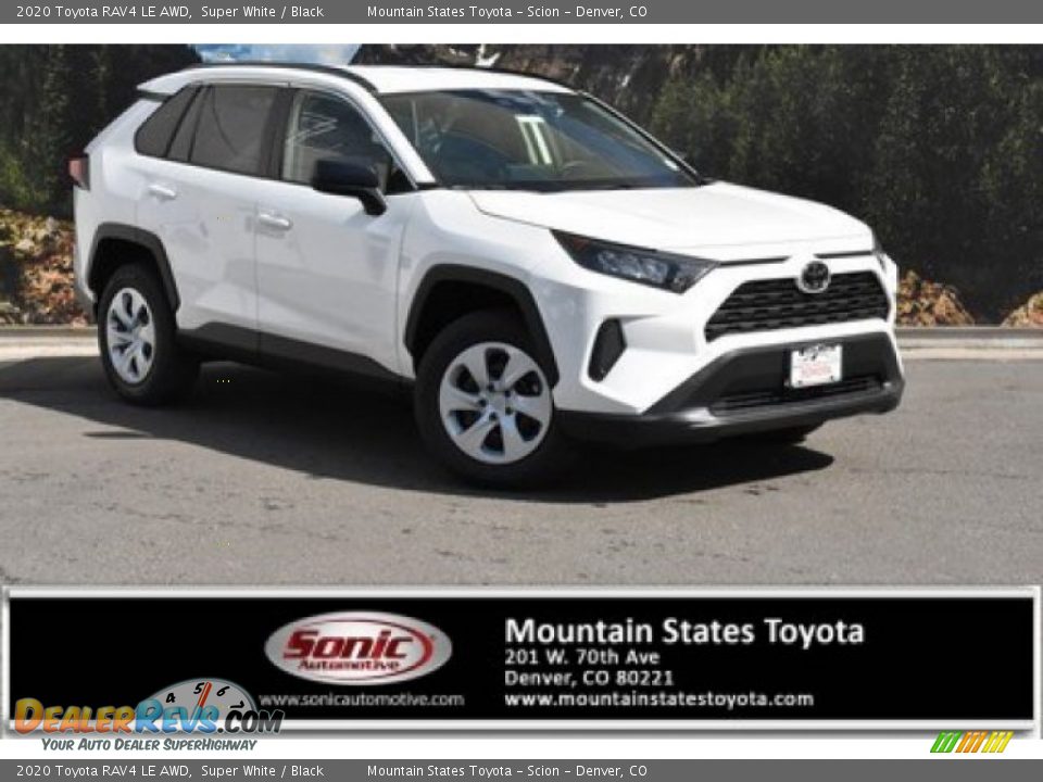2020 Toyota RAV4 LE AWD Super White / Black Photo #1
