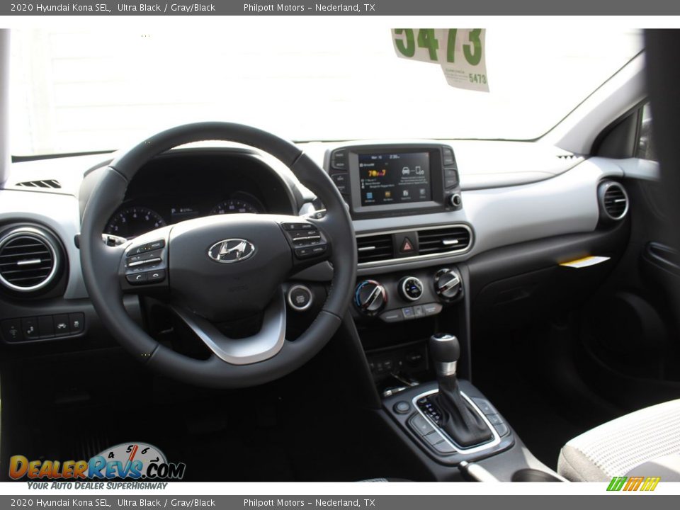 2020 Hyundai Kona SEL Ultra Black / Gray/Black Photo #23