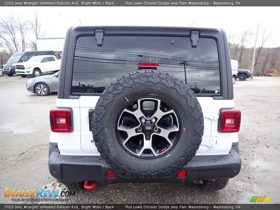 2020 Jeep Wrangler Unlimited Rubicon 4x4 Bright White / Black Photo #4