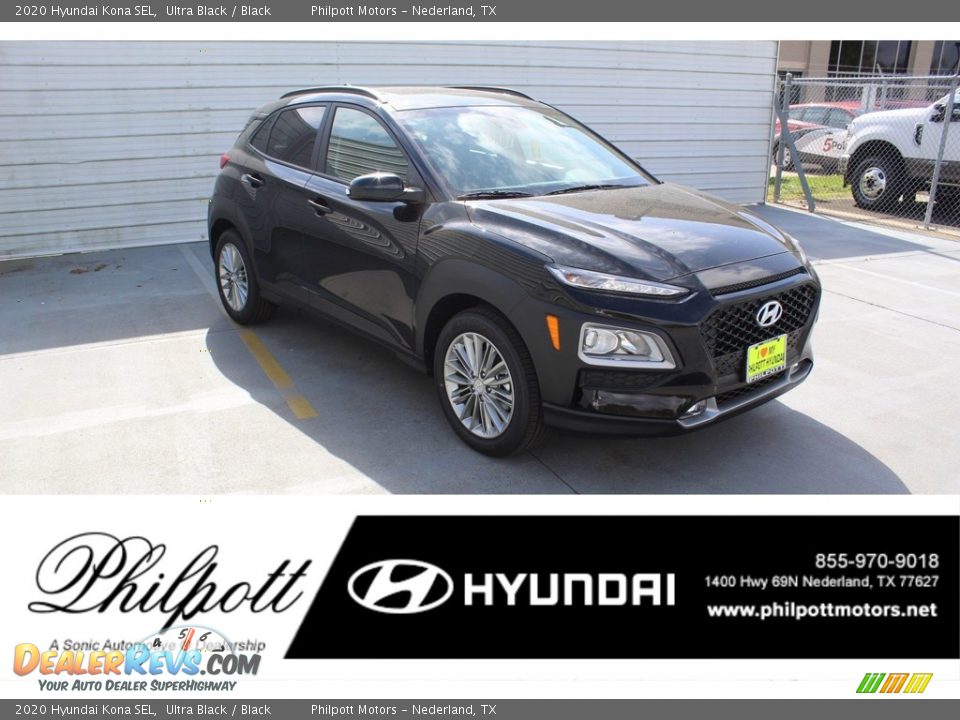 2020 Hyundai Kona SEL Ultra Black / Black Photo #1