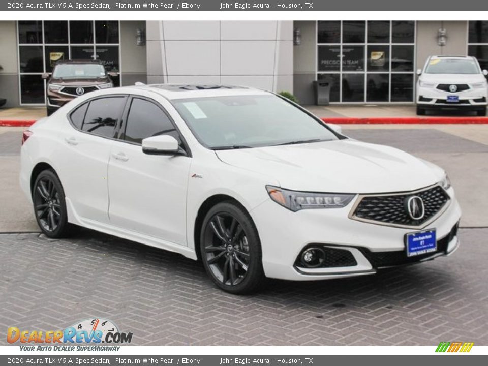 2020 Acura TLX V6 A-Spec Sedan Platinum White Pearl / Ebony Photo #2