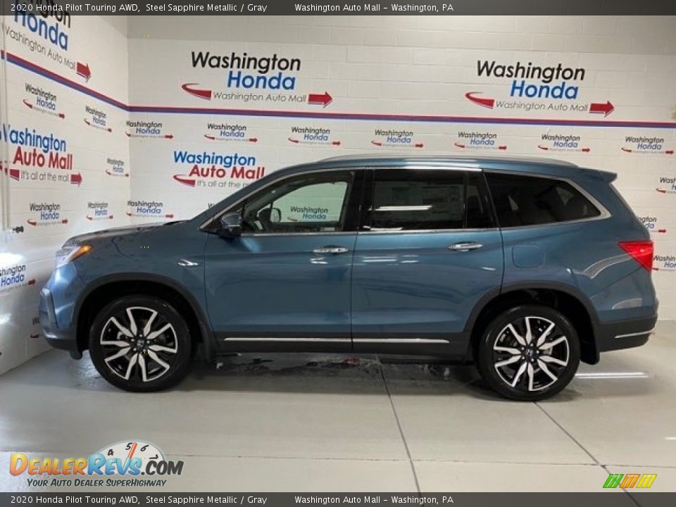 2020 Honda Pilot Touring AWD Steel Sapphire Metallic / Gray Photo #5