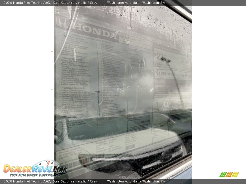 2020 Honda Pilot Touring AWD Steel Sapphire Metallic / Gray Photo #15