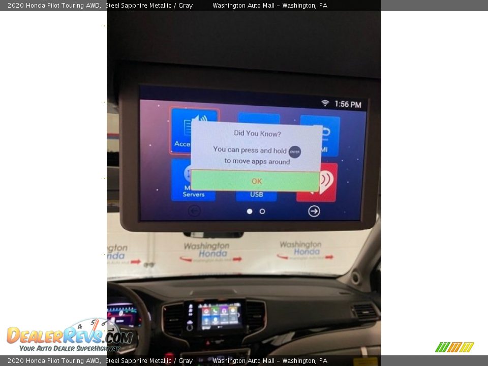 2020 Honda Pilot Touring AWD Steel Sapphire Metallic / Gray Photo #28
