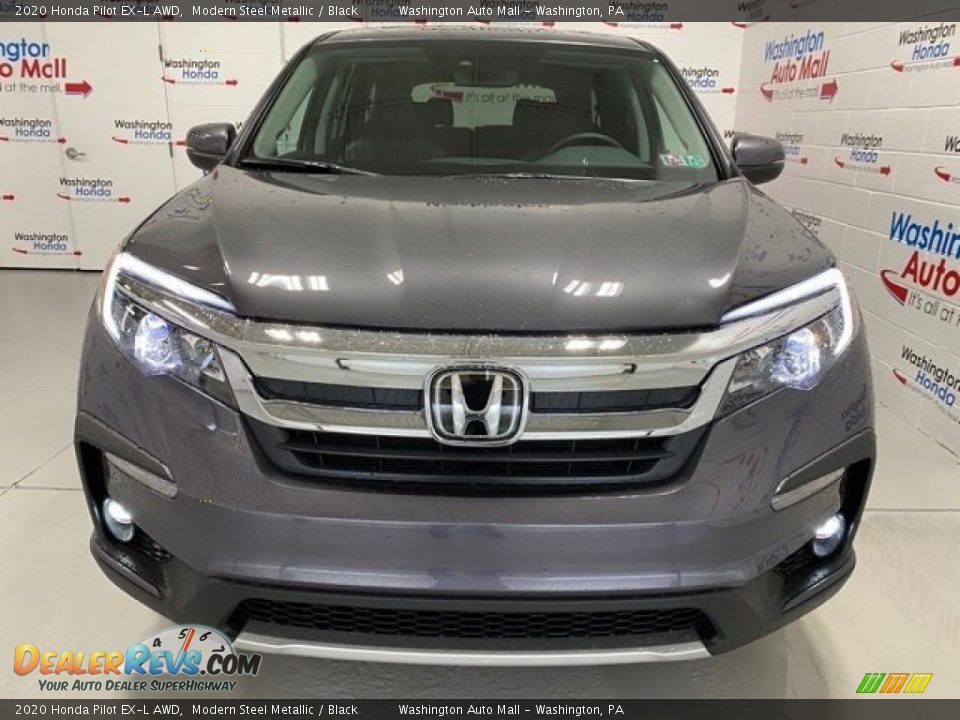 2020 Honda Pilot EX-L AWD Modern Steel Metallic / Black Photo #3