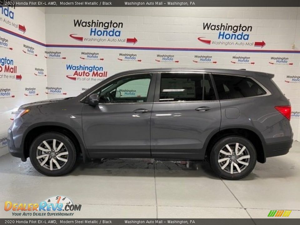 2020 Honda Pilot EX-L AWD Modern Steel Metallic / Black Photo #5