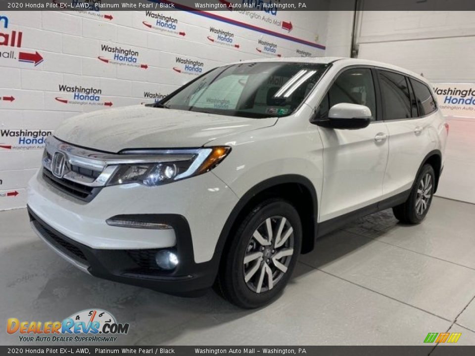 2020 Honda Pilot EX-L AWD Platinum White Pearl / Black Photo #4