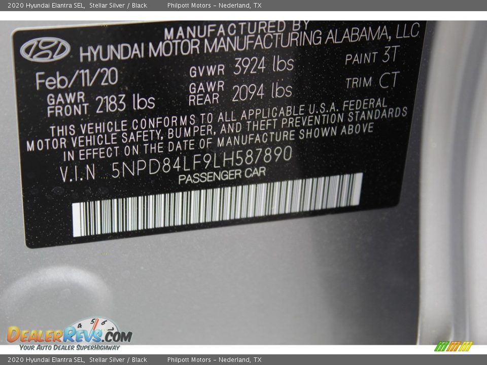 2020 Hyundai Elantra SEL Stellar Silver / Black Photo #23