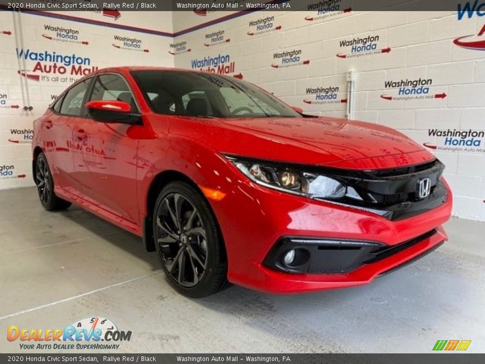 2020 Honda Civic Sport Sedan Rallye Red / Black Photo #2