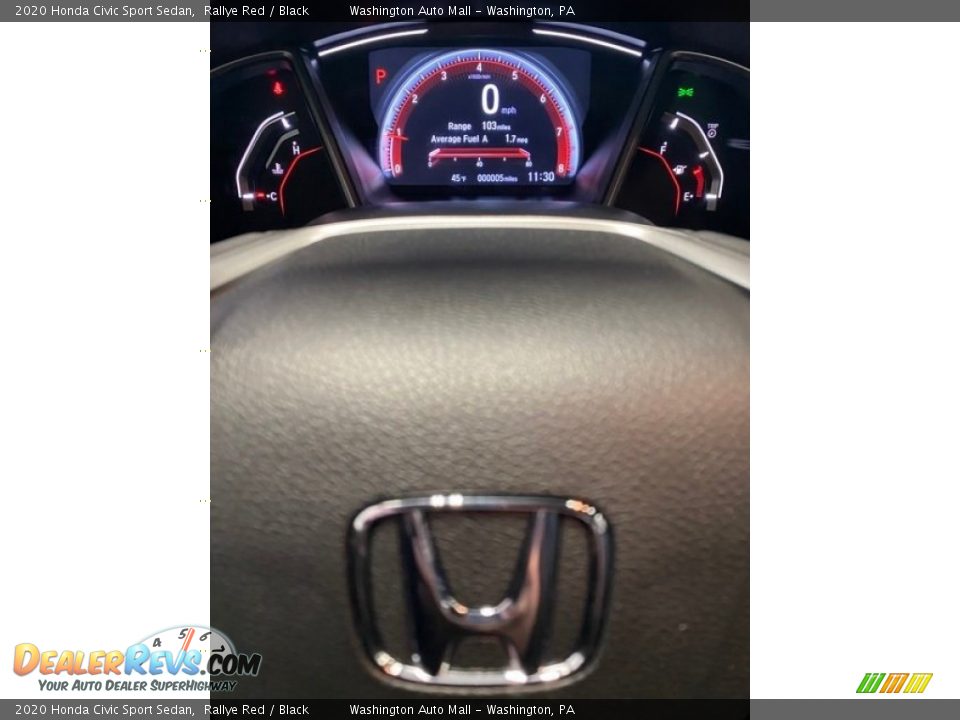 2020 Honda Civic Sport Sedan Rallye Red / Black Photo #25