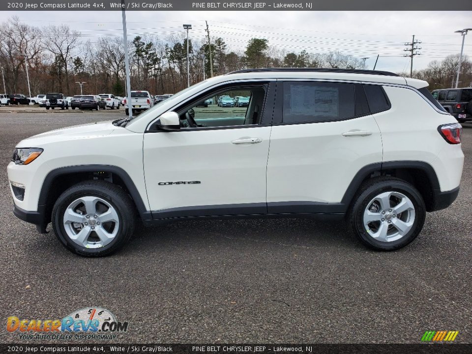 2020 Jeep Compass Latitude 4x4 White / Ski Gray/Black Photo #4
