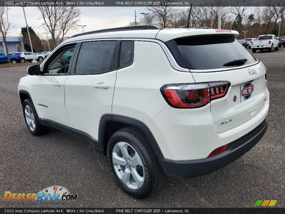 2020 Jeep Compass Latitude 4x4 White / Ski Gray/Black Photo #6