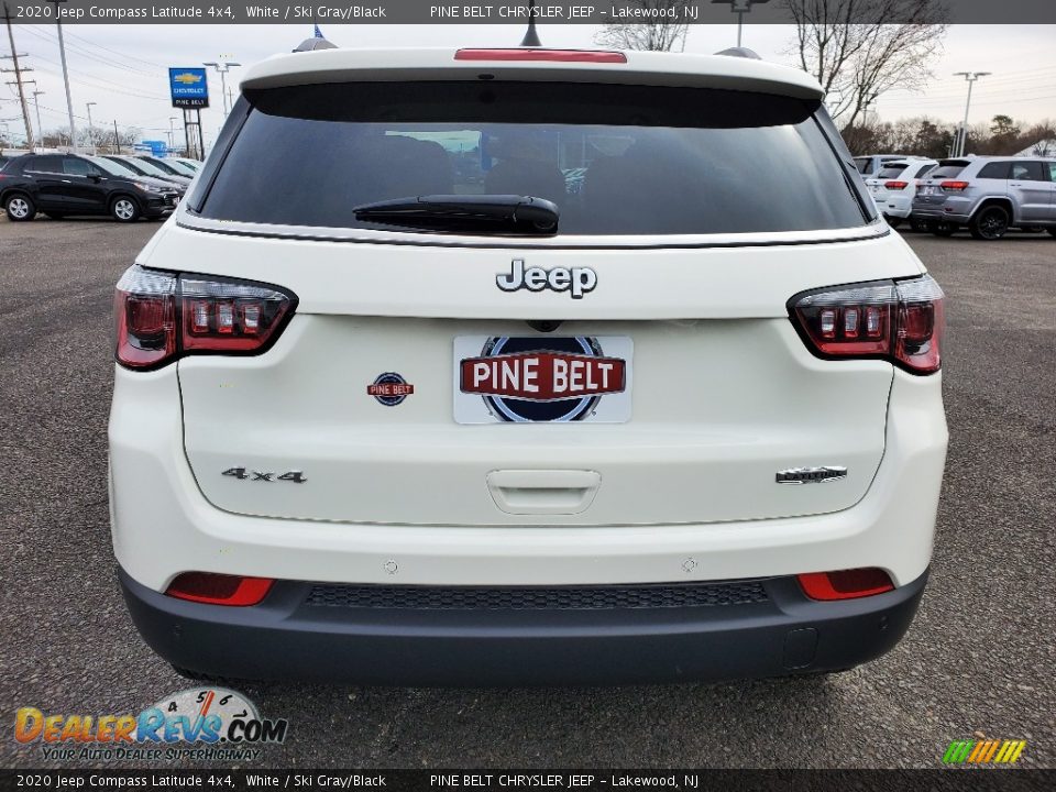 2020 Jeep Compass Latitude 4x4 White / Ski Gray/Black Photo #7