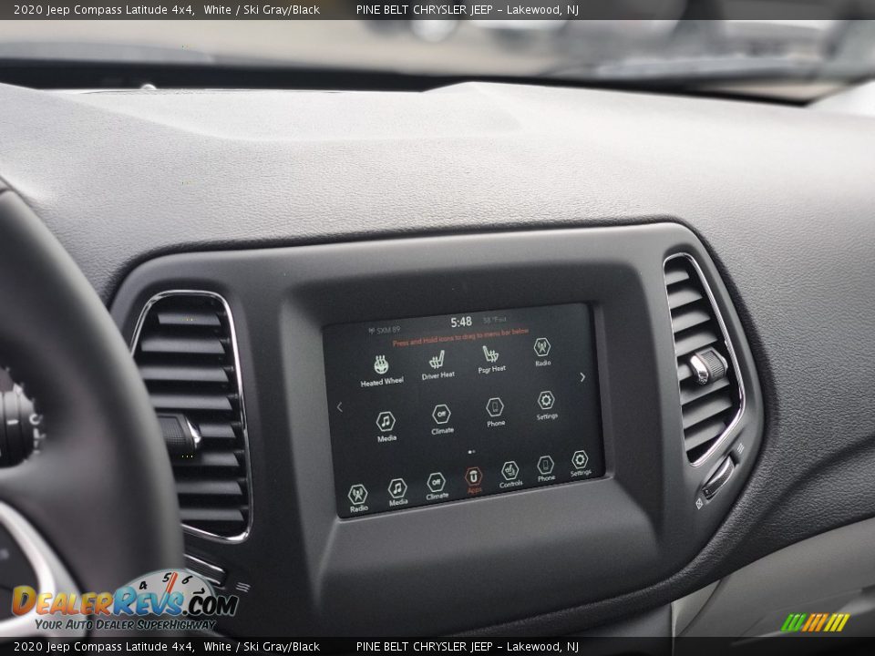 2020 Jeep Compass Latitude 4x4 White / Ski Gray/Black Photo #13
