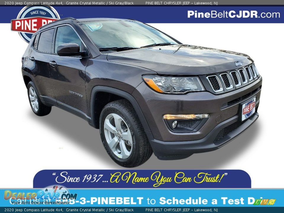 2020 Jeep Compass Latitude 4x4 Granite Crystal Metallic / Ski Gray/Black Photo #1