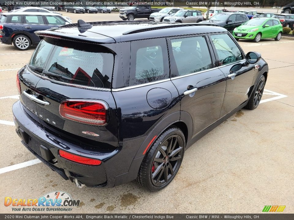 2020 Mini Clubman John Cooper Works All4 Enigmatic Black Metallic / Chesterfield Indigo Blue Photo #2