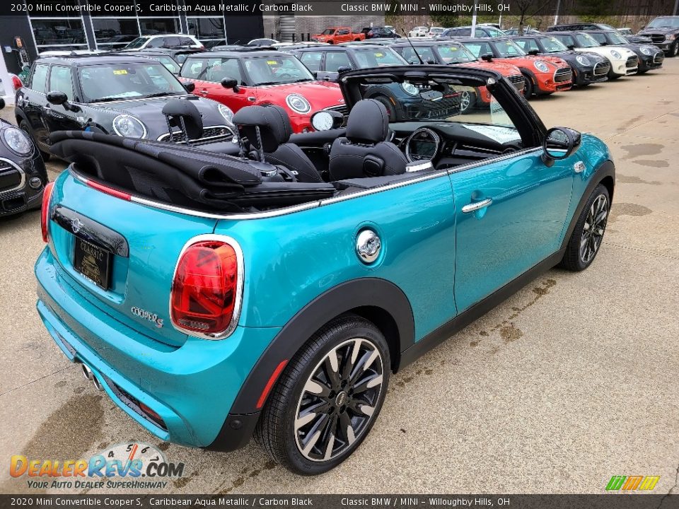 2020 Mini Convertible Cooper S Caribbean Aqua Metallic / Carbon Black Photo #2