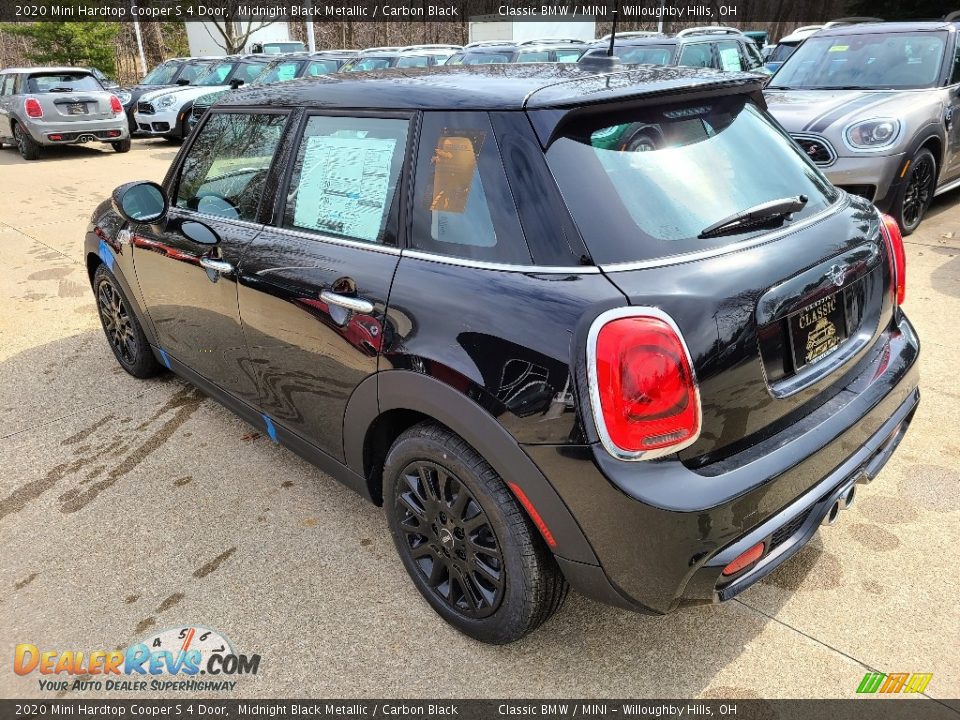 2020 Mini Hardtop Cooper S 4 Door Midnight Black Metallic / Carbon Black Photo #3
