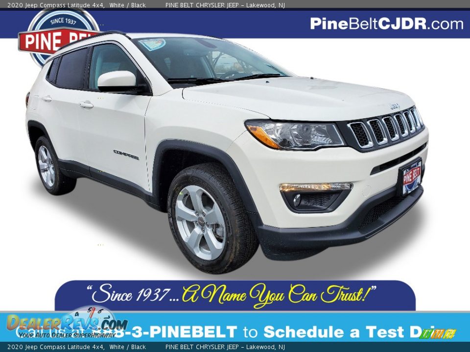 2020 Jeep Compass Latitude 4x4 White / Black Photo #1