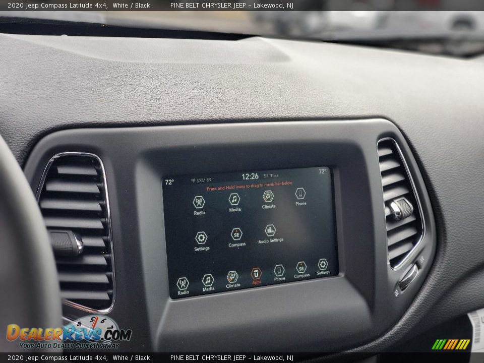 2020 Jeep Compass Latitude 4x4 White / Black Photo #13
