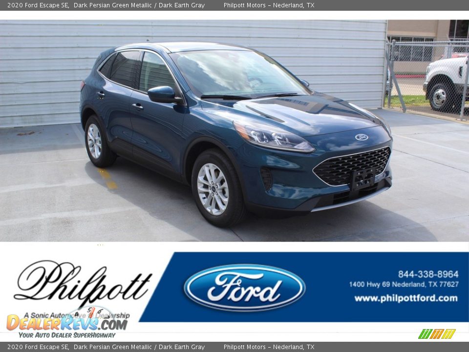 2020 Ford Escape SE Dark Persian Green Metallic / Dark Earth Gray Photo #1