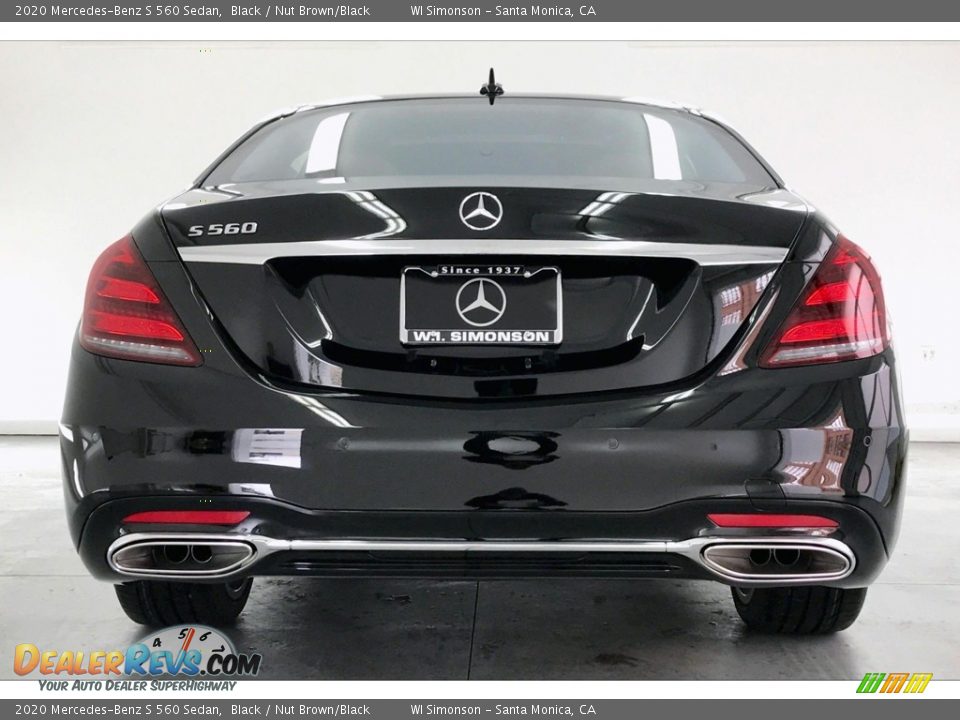 2020 Mercedes-Benz S 560 Sedan Black / Nut Brown/Black Photo #3