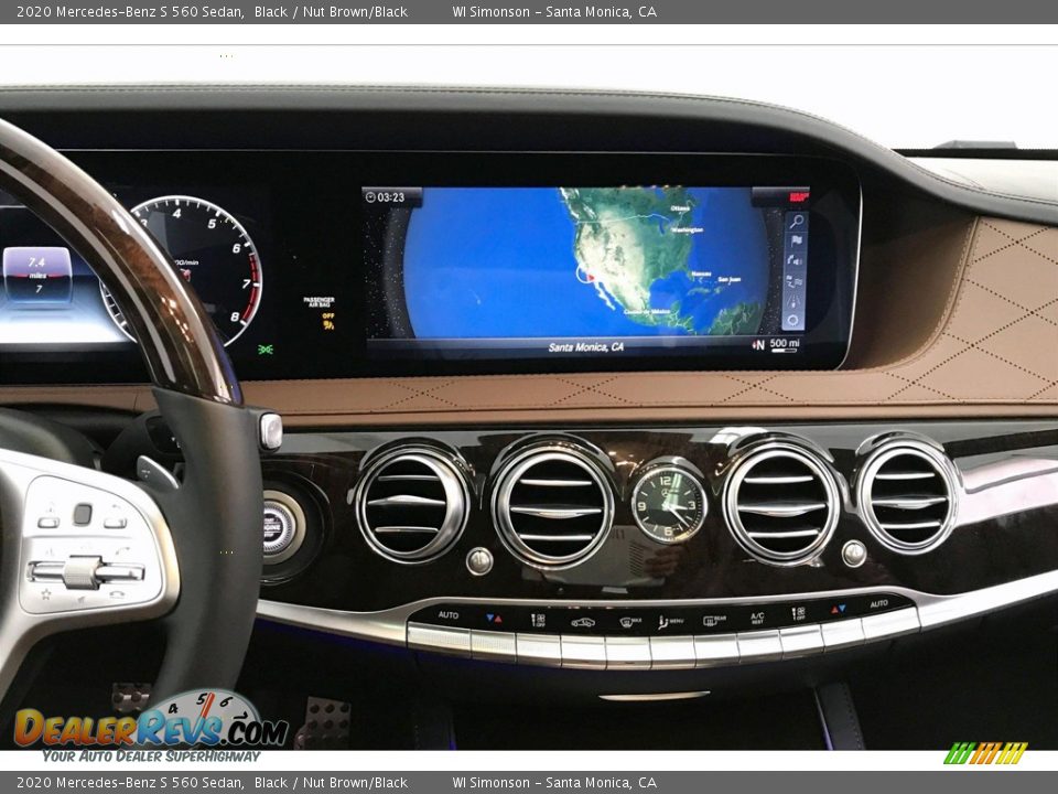2020 Mercedes-Benz S 560 Sedan Black / Nut Brown/Black Photo #6