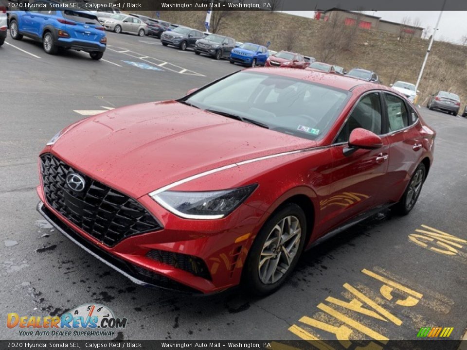 2020 Hyundai Sonata SEL Calypso Red / Black Photo #6