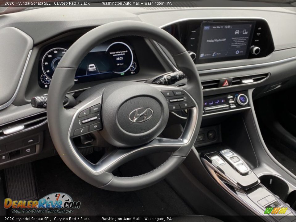 2020 Hyundai Sonata SEL Calypso Red / Black Photo #10