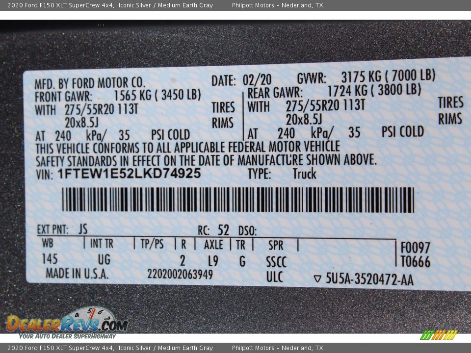 2020 Ford F150 XLT SuperCrew 4x4 Iconic Silver / Medium Earth Gray Photo #24