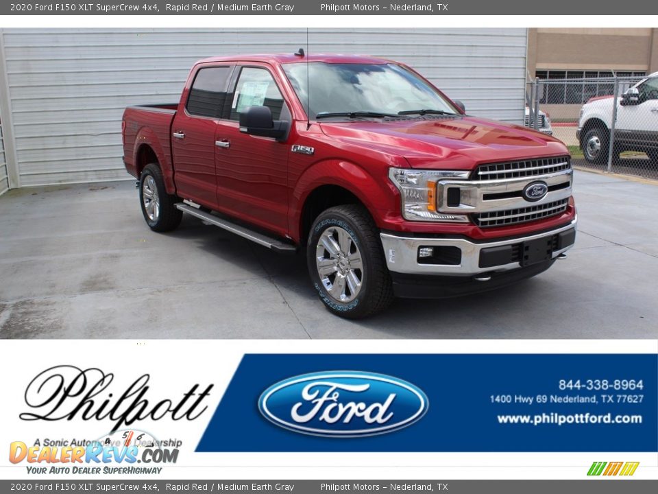 2020 Ford F150 XLT SuperCrew 4x4 Rapid Red / Medium Earth Gray Photo #1
