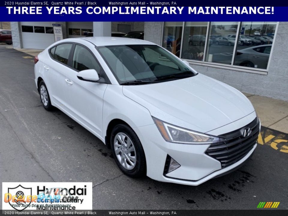 2020 Hyundai Elantra SE Quartz White Pearl / Black Photo #1