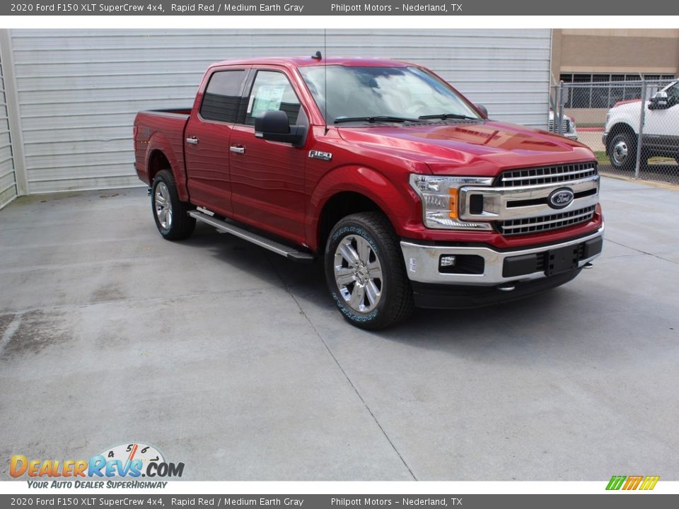 2020 Ford F150 XLT SuperCrew 4x4 Rapid Red / Medium Earth Gray Photo #2