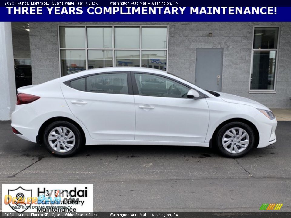 2020 Hyundai Elantra SE Quartz White Pearl / Black Photo #2
