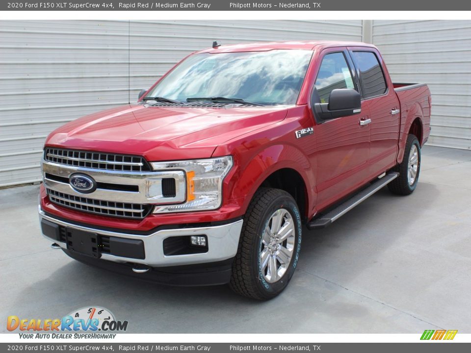 2020 Ford F150 XLT SuperCrew 4x4 Rapid Red / Medium Earth Gray Photo #4