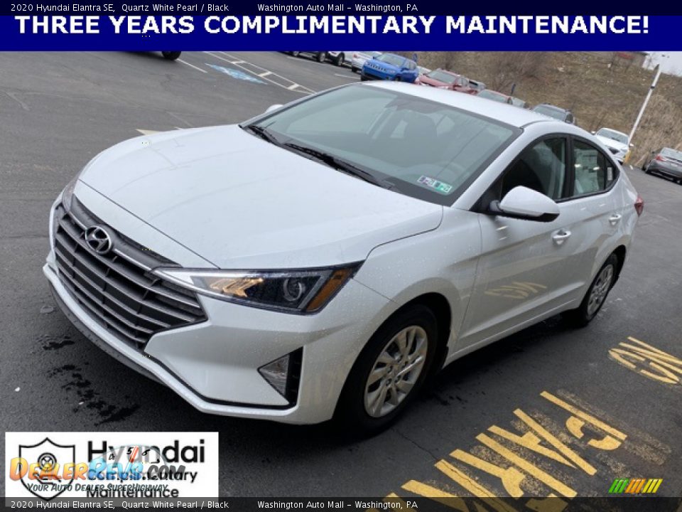 2020 Hyundai Elantra SE Quartz White Pearl / Black Photo #6