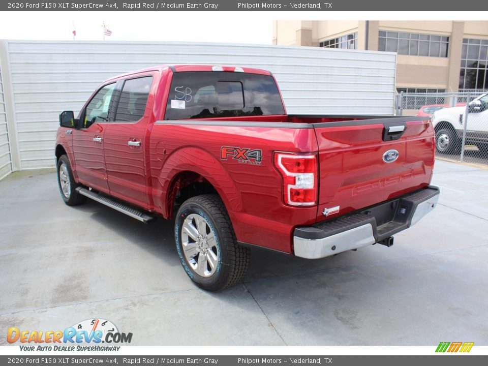 2020 Ford F150 XLT SuperCrew 4x4 Rapid Red / Medium Earth Gray Photo #6