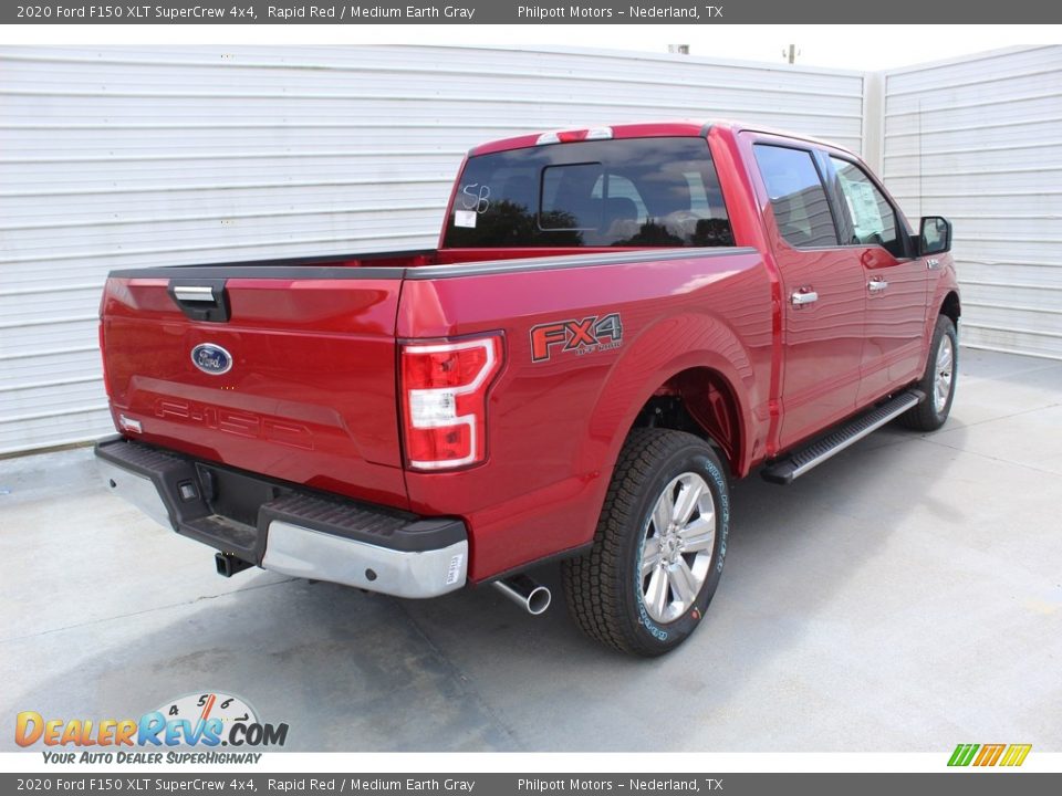 2020 Ford F150 XLT SuperCrew 4x4 Rapid Red / Medium Earth Gray Photo #8