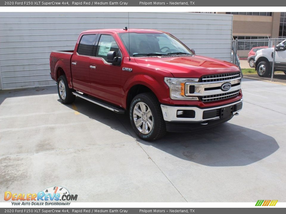 2020 Ford F150 XLT SuperCrew 4x4 Rapid Red / Medium Earth Gray Photo #2